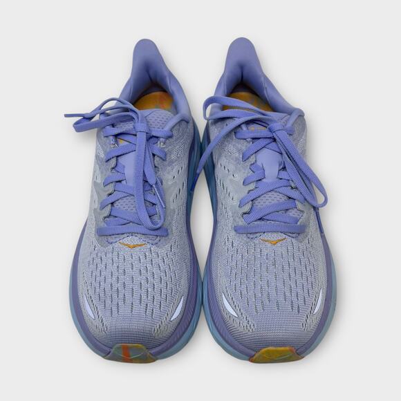 Hoka Clifton 8 Athletic Running Shoes in Baby Lavender/Smoke Green Size 7.5B - Picture 8 of 16